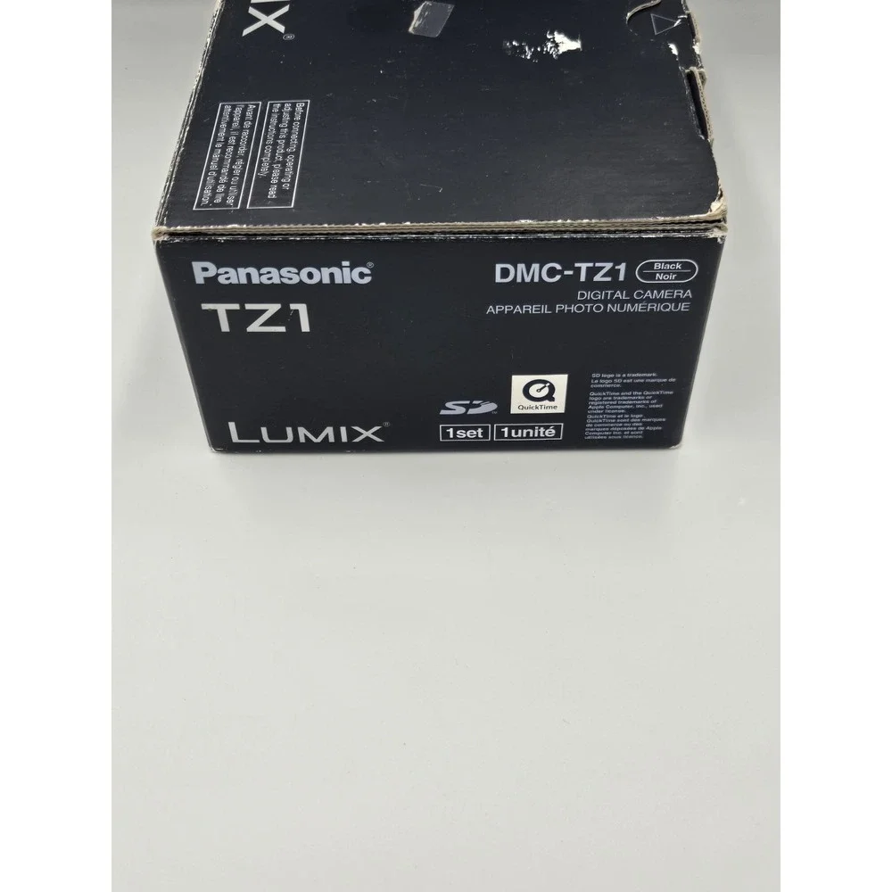 Camera Panasonic Digital Lumix DMC-TZ1 5.0MP Black Tested-Many Extras Works